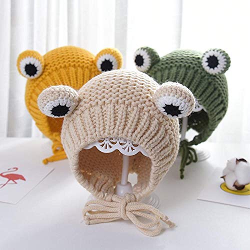 Aibccr Sombrero de bebé Otoño e Invierno Bebés y niños pequeños Junio ​​Recién Nacido-4 años Hombres y Mujeres Bebé Sombrero de Invierno de Punto Lindo
