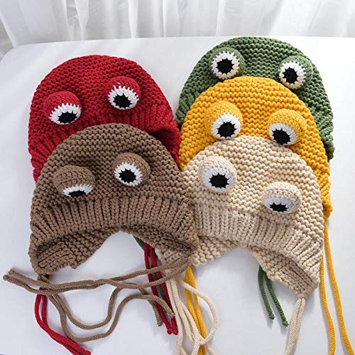 Aibccr Sombrero de bebé Otoño e Invierno Bebés y niños pequeños Junio ​​Recién Nacido-4 años Hombres y Mujeres Bebé Sombrero de Invierno de Punto Lindo