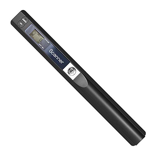 Aibecy Escáner Portátil de Tamaño A4 900DPI JPG/PDF para Documento inalámbrico&amp y Images Pantalla LCD Adecuado para empresarios, Estudiantes, viajeros, Artistas y arquitectos Aficionados (Negro)