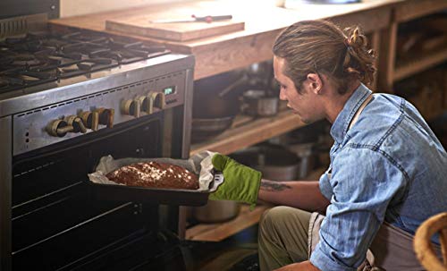 AidShunn Guantes Horno Cocina - Parrilla BBQ Resistente al Calor Antideslizante Algodón Algodón Manguitos Largos cocinar Parrilla Hornear Barbacoa Potholder - 1 par