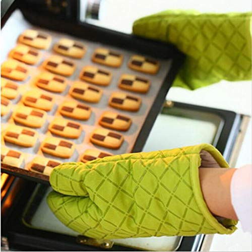AidShunn Guantes Horno Cocina - Parrilla BBQ Resistente al Calor Antideslizante Algodón Algodón Manguitos Largos cocinar Parrilla Hornear Barbacoa Potholder - 1 par