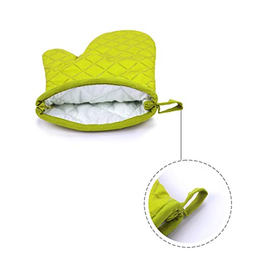 AidShunn Guantes Horno Cocina - Parrilla BBQ Resistente al Calor Antideslizante Algodón Algodón Manguitos Largos cocinar Parrilla Hornear Barbacoa Potholder - 1 par