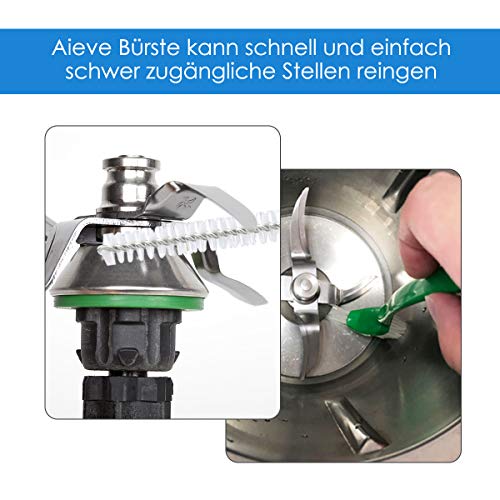 AIEVE Cepillo De Limpieza, Juego De Limpieza De Cepillos De 2 Piezas para Limpiar Todas Las Ollas De Mezcla Cuchillas De Mezcla - Ideal para Thermomix Tm5 Tm6 Tm31 Tm21