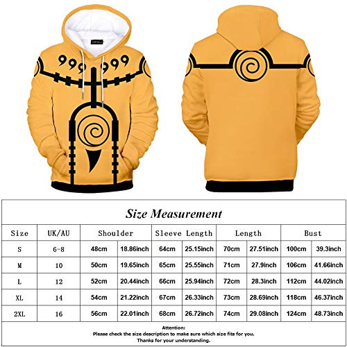 Ailin Online Caliente Japón Anime Naruto Shippuden 3D Impreso Casual Sudadera Pullover Cordón Unisex para Hombres Mujeres Adolescentes Adultos
