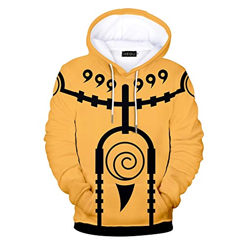 Ailin Online Caliente Japón Anime Naruto Shippuden 3D Impreso Casual Sudadera Pullover Cordón Unisex para Hombres Mujeres Adolescentes Adultos