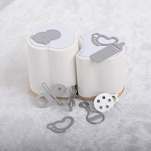 AILOVA 9pcs troqueles de corte de metal para álbumes de recortes, traje de bebé DIY álbum de fotos tarjetas decorativas en relieve plantilla de manualidades