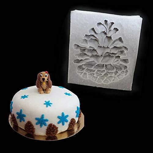AILOVA - Molde de Silicona para Fondant con Forma de Cono de Frutos Secos de Pino para decoración de Pasteles de Chocolate