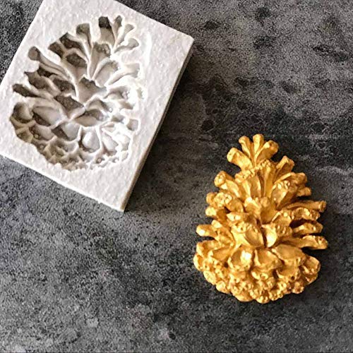 AILOVA - Molde de Silicona para Fondant con Forma de Cono de Frutos Secos de Pino para decoración de Pasteles de Chocolate