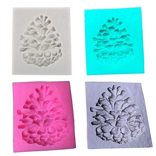 AILOVA - Molde de Silicona para Fondant con Forma de Cono de Frutos Secos de Pino para decoración de Pasteles de Chocolate
