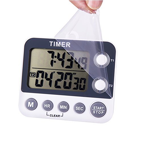 aimilar cuenta atrás temporizador magnético de cocina digital reloj de pantalla grande 2 Grupos de canales 99 hours laboratorio