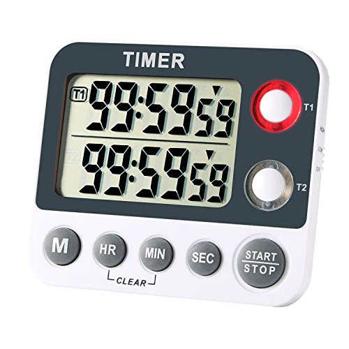 aimilar cuenta atrás temporizador magnético de cocina digital reloj de pantalla grande 2 Grupos de canales 99 hours laboratorio