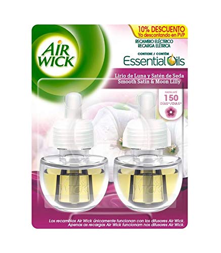 Air Wick Ambientador eléctrico recambio Duplo Lirio de Luna - Paquete de 2 x 19 ml - Total: 38 ml