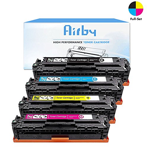 Airby® CF210X CF211A CF212A CF213A Cartucho de Tóner para Color LaserJet Pro 200 Color, M251n, M251nw, M251MFP, MFP M276nw HP 125A: CB540A CB541A CB542A CB543A,128A: CE320A CE321A CE322A CE323A