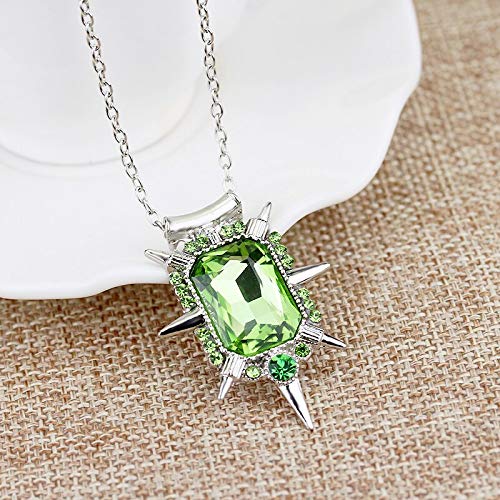 AISHIPING - Colgante de cristal para mujer y hombre, 2 colores de circonita, cadena de collar, chupito, regalo
