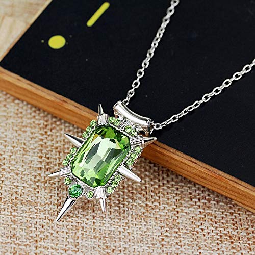 AISHIPING - Colgante de cristal para mujer y hombre, 2 colores de circonita, cadena de collar, chupito, regalo