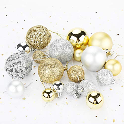 Aitsite Bolas de Navidad 6 cm Bolas de árbol de Navidad Adorno de Pared Colgante de Pared Adornos Decoraciones Árbol Bolas Decorativas Boda de Fiesta Suministro Hogar Decoraciones para Festivales