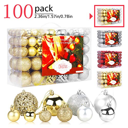 Aitsite Bolas de Navidad 6 cm Bolas de árbol de Navidad Adorno de Pared Colgante de Pared Adornos Decoraciones Árbol Bolas Decorativas Boda de Fiesta Suministro Hogar Decoraciones para Festivales