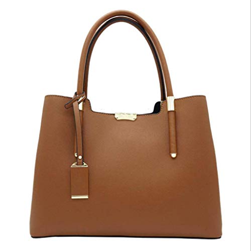 AK Bolso de las señoras de la moda Bolso bandolera Bolso nuevo de la moda Bolso de hombro de las mujeres S Bolso de mensajero negro simple,color caramelo