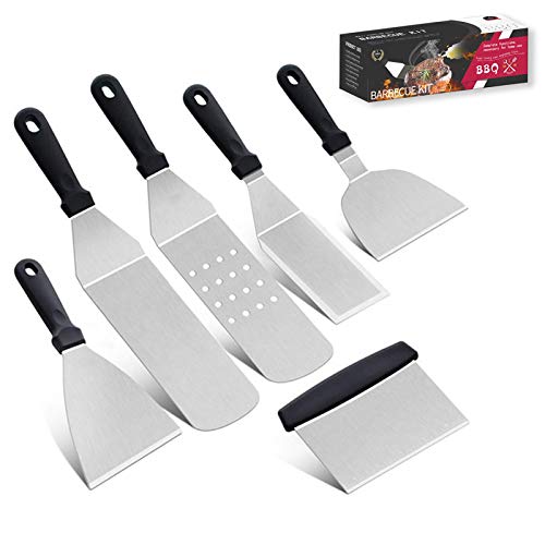 AKlamater - Kit de herramientas de barbacoa de grado profesional de acero inoxidable para parrilla Teppanyaki