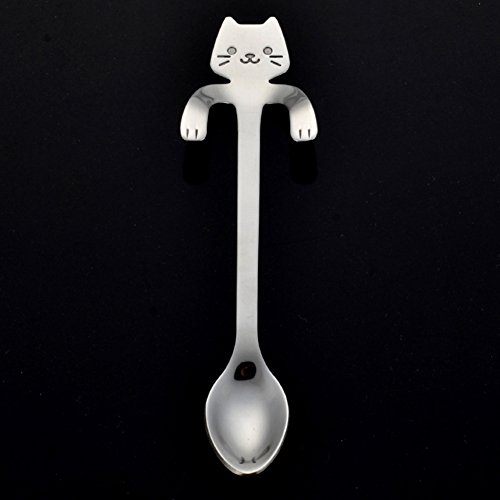 AKORD Cuchara Colgante para té, Acero Inoxidable 304, Plateado, 11.8cm x 1.8cm