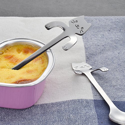 AKORD Cuchara Colgante para té, Acero Inoxidable 304, Plateado, 11.8cm x 1.8cm
