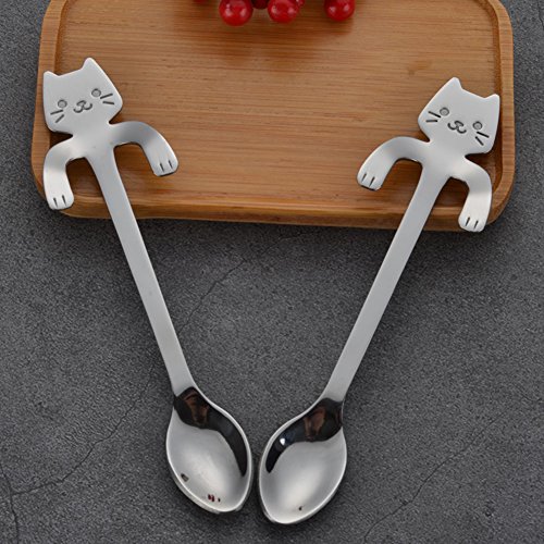 AKORD Cuchara Colgante para té, Acero Inoxidable 304, Plateado, 11.8cm x 1.8cm
