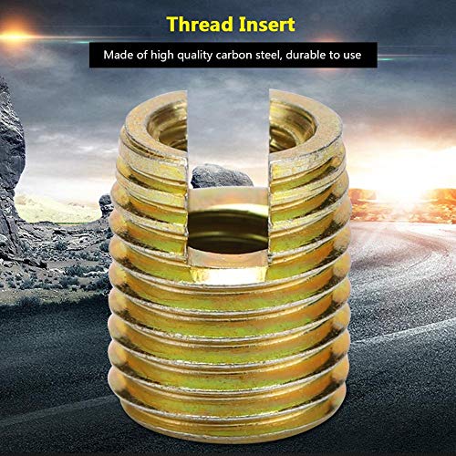 Akozon Tornillo Inserto Inserciones de Rosca Autorroscantes, 20Pcs 302 Tornillo de acero al carbono Reparación de accesorios(Inner M8*1.25 Outer M12*1.5)