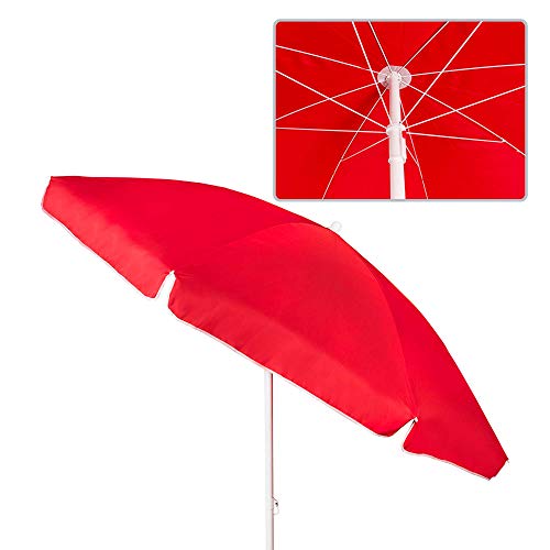 Aktive 53846 - Sombrilla playa con protección UV 240x240 cm Beach