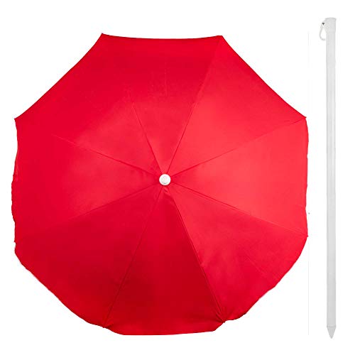 Aktive 53846 - Sombrilla playa con protección UV 240x240 cm Beach