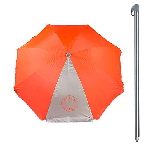 Aktive 62108 Sombrilla 180 cm protección UV50 Beach - 2 surtidos, Diámetro