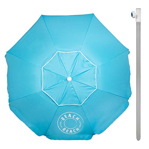 Aktive 62167 - Sombrilla de playa octogonal diámetro 240 cm y UV5O Beach