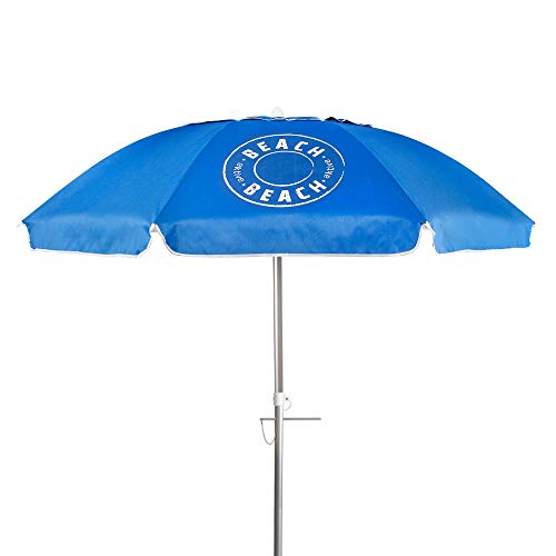 Aktive 62169 - Sombrilla de playa octogonal D240 cm en poliéster con UV50 Beach