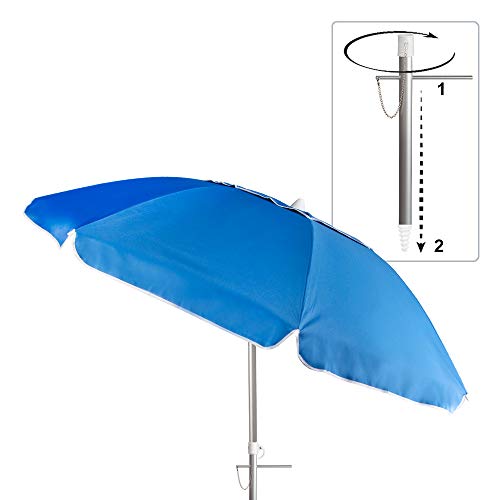 Aktive 62169 - Sombrilla de playa octogonal D240 cm en poliéster con UV50 Beach