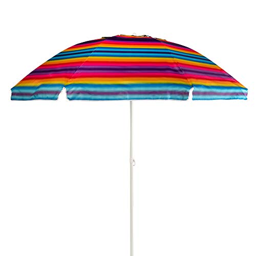 Aktive 62175 - Sombrilla de playa 240 cm con techo de ventilación Beach