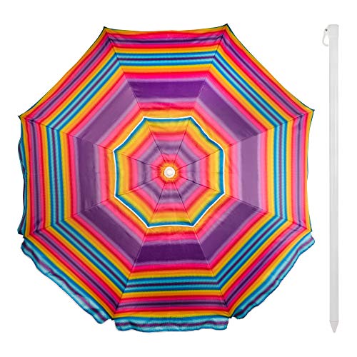 Aktive 62175 - Sombrilla de playa 240 cm con techo de ventilación Beach