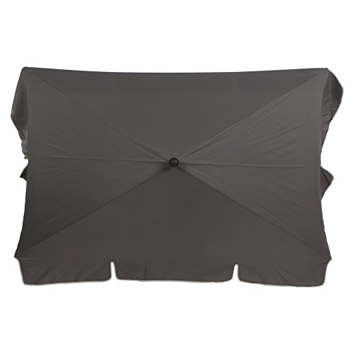 Aktive - Sombrilla para balcón, rectangular, 200 x 120 cm, color gris (85089)