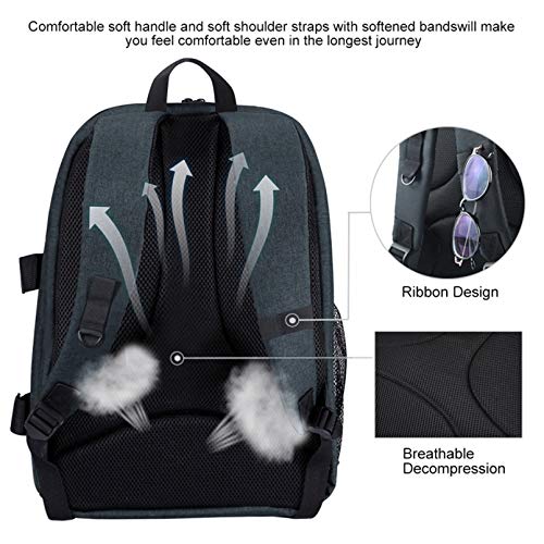 Al Aire Libre Impermeable Portable Dual Hombros A Prueba De Arañazos Mochila Portátil PTZ Estabilizador De La Cámara del Bolso con La Cubierta De La Lluvia,Gris