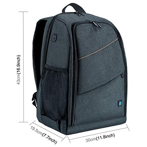 Al Aire Libre Impermeable Portable Dual Hombros A Prueba De Arañazos Mochila Portátil PTZ Estabilizador De La Cámara del Bolso con La Cubierta De La Lluvia,Gris
