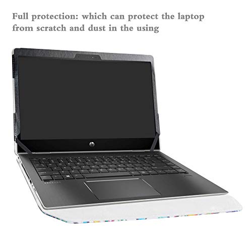Alapmk Diseñado Especialmente La Funda Protectora de Cuero de PU para 14" HP ProBook x360 440 G1 & Lenovo ThinkPad L14 Series Laptop(No Compatible con: ProBook 440 Series),Love Tree