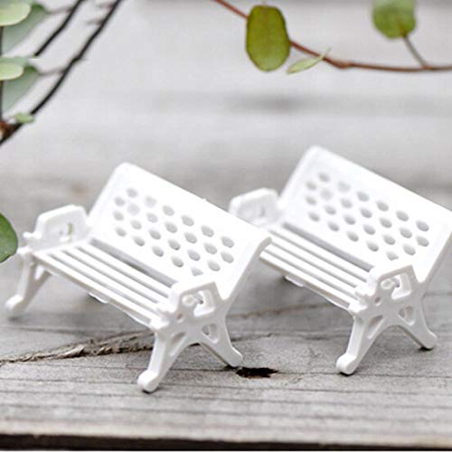 Alarmclocker8B 1 unid Mini Banco Blanco Silla de Cuento de Hadas contenedor de Vidrio Musgo decoración del hogar figuritas Nuevo jardín Miniatura Micro Paisaje accesorios-15mm