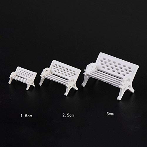 Alarmclocker8B 1 unid Mini Banco Blanco Silla de Cuento de Hadas contenedor de Vidrio Musgo decoración del hogar figuritas Nuevo jardín Miniatura Micro Paisaje accesorios-20mm