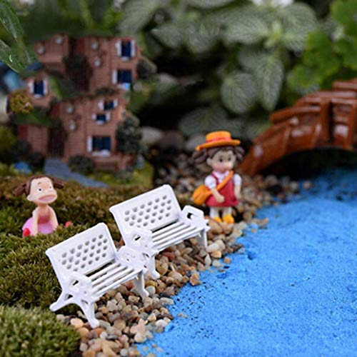 Alarmclocker8B 1 unid Mini Banco Blanco Silla de Cuento de Hadas contenedor de Vidrio Musgo decoración del hogar figuritas Nuevo jardín Miniatura Micro Paisaje accesorios-35mm