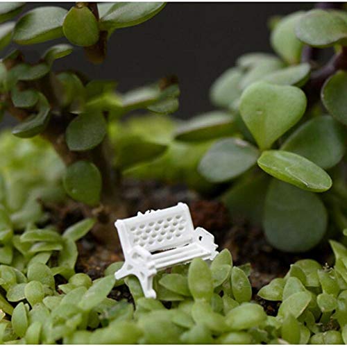 Alarmclocker8B 1 unid Mini Banco Blanco Silla de Cuento de Hadas contenedor de Vidrio Musgo decoración del hogar figuritas Nuevo jardín Miniatura Micro Paisaje accesorios-35mm