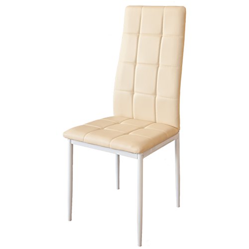 Albatros Silla Rimini, Set de 6 sillas, Beige, certificada por la SGS, Silla de Comedor