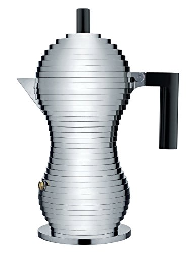 Alessi Cafetera de espresso Pulcina, negro, 300 ml