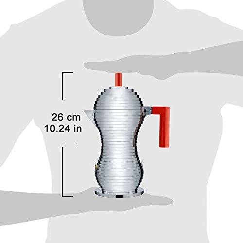 Alessi Cafetera de espresso Pulcina, negro, 300 ml