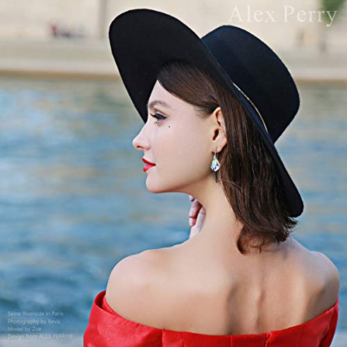Alex Perry Joyas para Ella, Pendientes de Mujer, Plata de Ley 925, Cristal Fucsia de Swarovski, Aurora, Diseño Sutil y Glamoroso, Cadena Ajustable