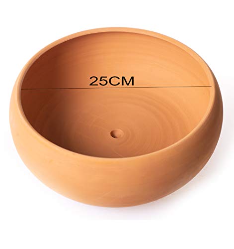 Alfareros Damian Canovas Maceta DE Barro Color Terracota.Modelo Pauly.Medidas 25 DIAMETRO X 10 Altura.