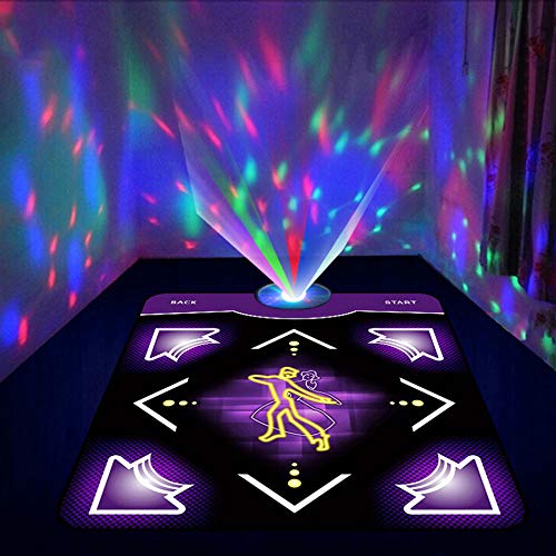 Alfombra de baile Manta De Baile 3D, Máquina De Juego De Baile Somatosensorial, Material De PU Súper Grueso Cientos De Juegos De Música + Pantalla HD MV + Controlador Inalámbrico