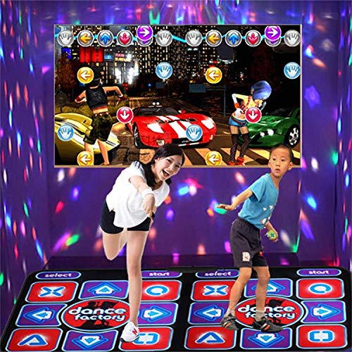 Alfombra de baile Versión Inglesa Doble, 3D Consola De Juegos Somatosensorial con 100 Juegos/Videos HD, (Plug and Play)